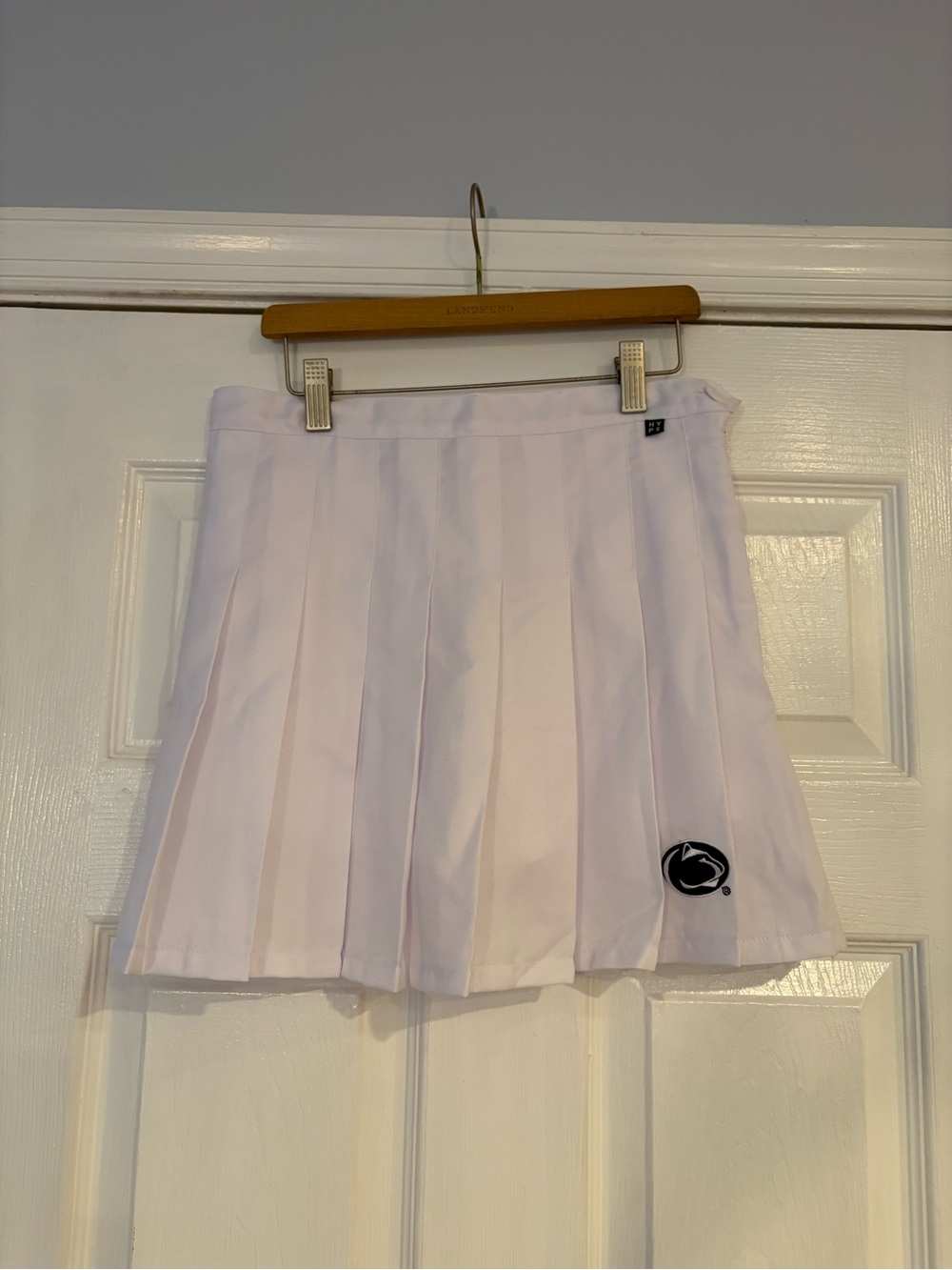 White Pleated Penn State Skirt
